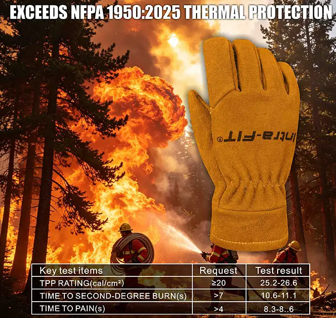 IF-7884-NFPA 1950:2025 Certified Wildland Firefighting Gloves view 4